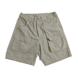 Haggar Men's 36 Cargo Shorts Khaki Utility Trail Canvas Tan Beige Safari
